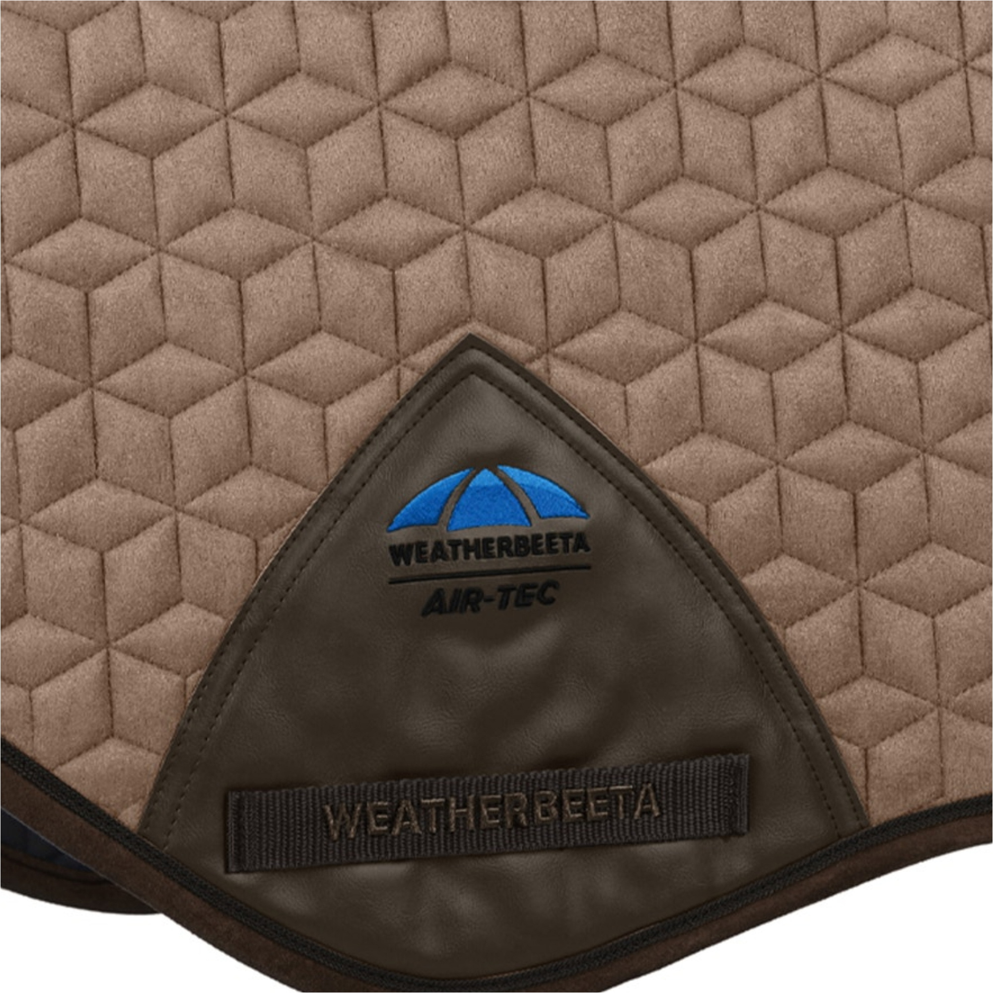2026 WeatherBeeta Suede Elite Air-Tec Jump Shaped Saddle Pad 1030347 - Fawn
